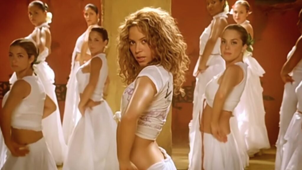 Shakira representing dance fitness and global pop beauty