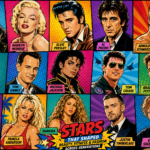 A visual timeline of iconic celebrities including Marlon Brando, Marilyn Monroe, Elvis Presley, Michael Jackson, Arnold Schwarzenegger, Brad Pitt, Shakira and Ed Sheeran showing the evolution of beauty, fitness and fashion standards.