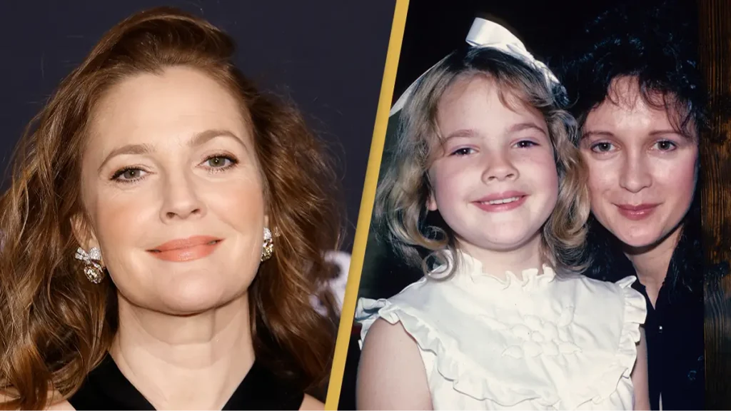 Drew Barrymore smiling during a Hollywood portrait representing one of the most successful celebrity children in entertainment.
