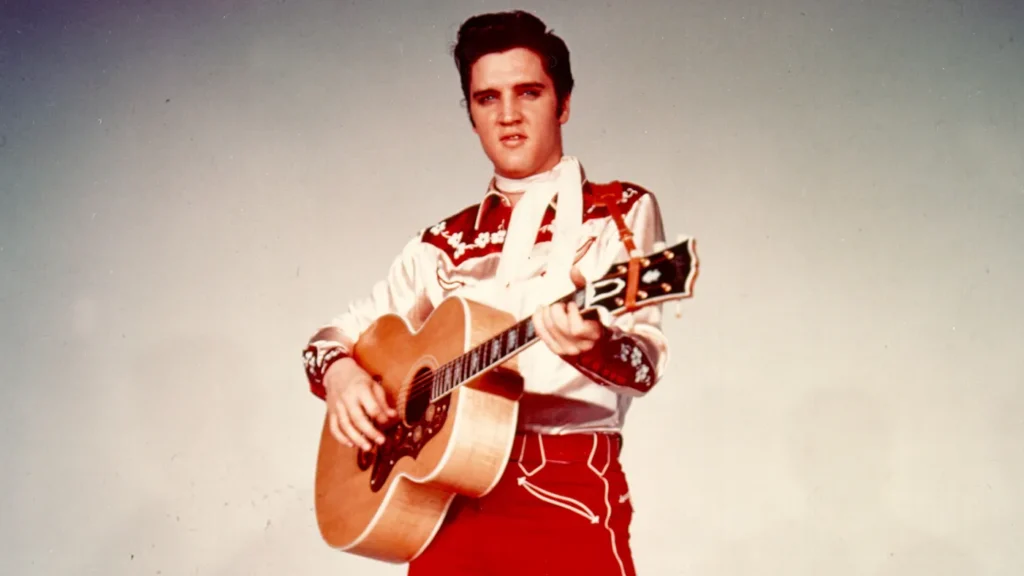 Elvis Presley representing rock and roll fashion and celebrity style