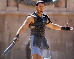 Maximus Decimus Meridius played by Russell Crowe in Gladiator