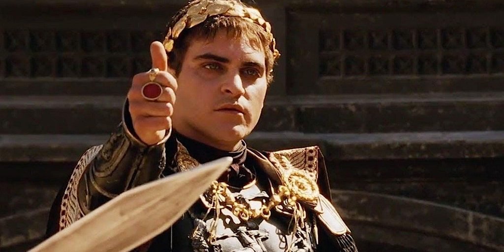 Maximus and Commodus in Gladiator